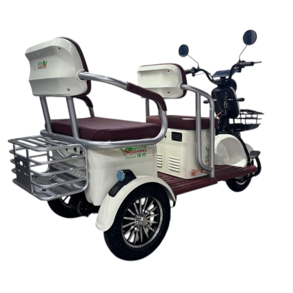 Электротрицикл GreenCamel Пони Z8 V2 (72V20Ah 1000W) дифференциал Красно-Белый 3
